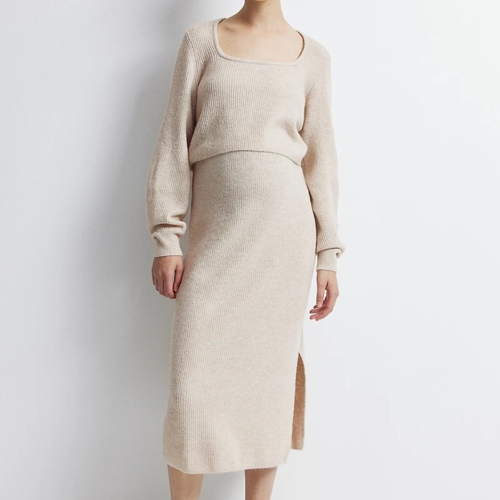 H & M Light Beige 2 Piece Rib Knit Set - Picture 6 of 10